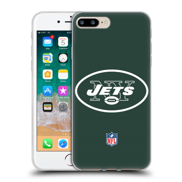NFL New York Jets Logo Plain Soft Gel Case for Apple iPhone 7 Plus / iPhone 8 Plus