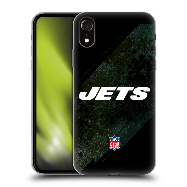 NFL New York Jets Logo Blur Soft Gel Case for Apple iPhone XR
