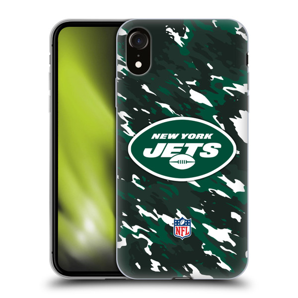 NFL New York Jets Logo Camou Soft Gel Case for Apple iPhone XR
