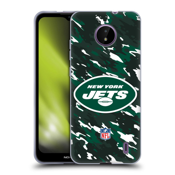 NFL New York Jets Logo Camou Soft Gel Case for Nokia C10 / C20