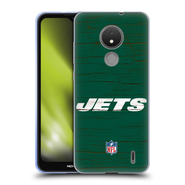 NFL New York Jets Logo Distressed Look Soft Gel Case for Nokia C21