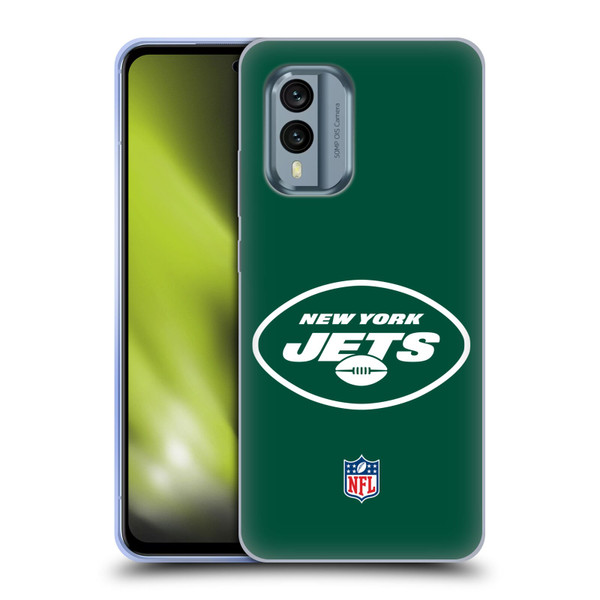 NFL New York Jets Logo Plain Soft Gel Case for Nokia X30