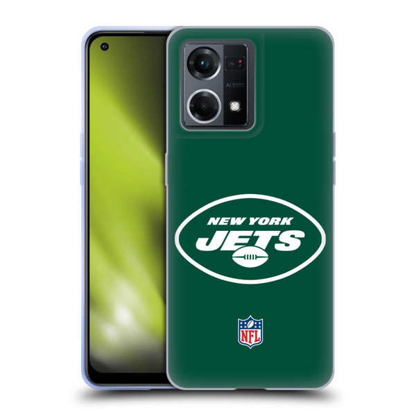 NFL New York Jets Logo Plain Soft Gel Case for OPPO Reno8 4G