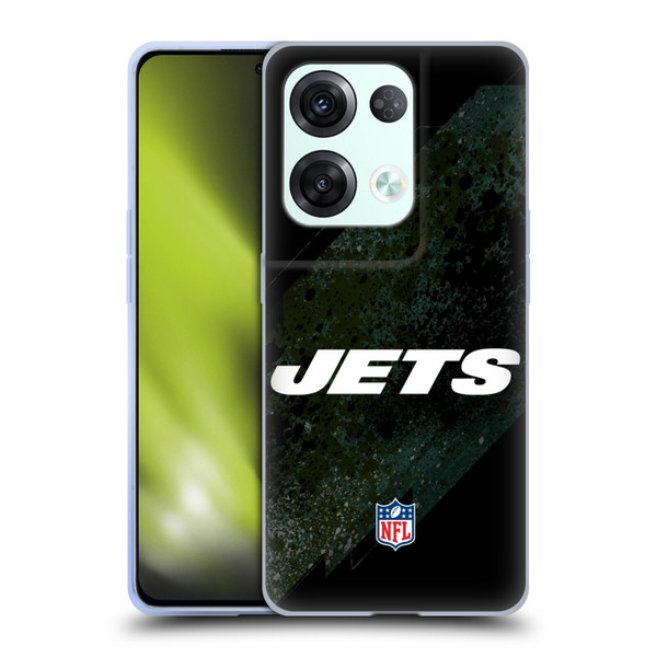 NFL New York Jets Logo Blur Soft Gel Case for OPPO Reno8 Pro
