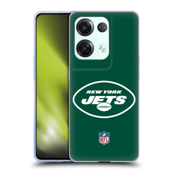NFL New York Jets Logo Plain Soft Gel Case for OPPO Reno8 Pro