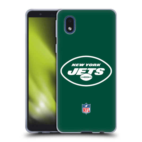 NFL New York Jets Logo Plain Soft Gel Case for Samsung Galaxy A01 Core (2020)
