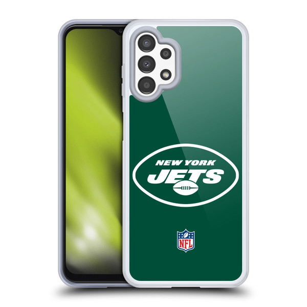 NFL New York Jets Logo Plain Soft Gel Case for Samsung Galaxy A13 (2022)