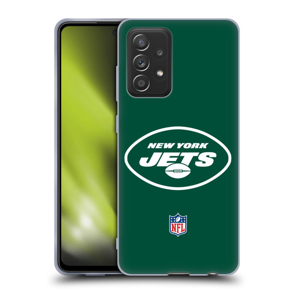 NFL New York Jets Logo Plain Soft Gel Case for Samsung Galaxy A52 / A52s / 5G (2021)