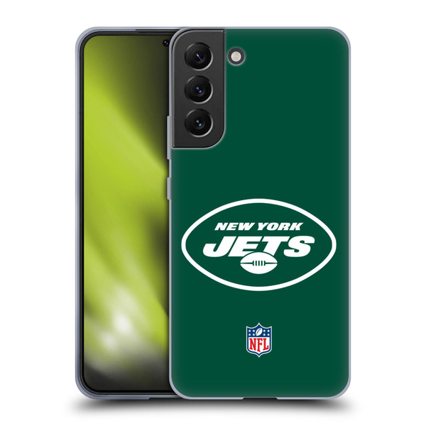 NFL New York Jets Logo Plain Soft Gel Case for Samsung Galaxy S22+ 5G