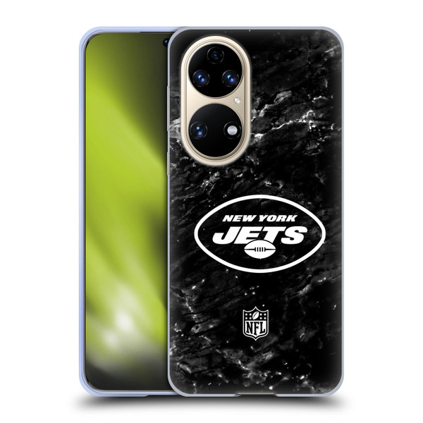 NFL New York Jets Artwork Marble Soft Gel Case for Huawei P50