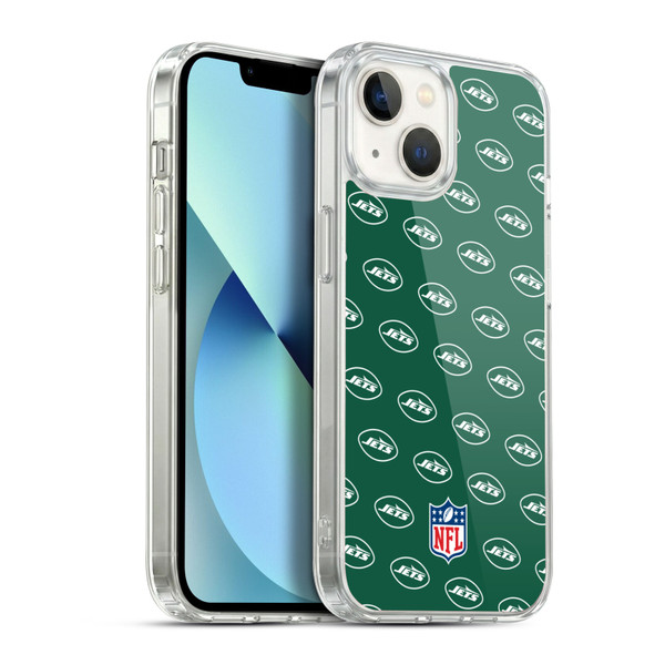 NFL New York Jets Artwork Patterns Soft Gel Case for Apple iPhone 13