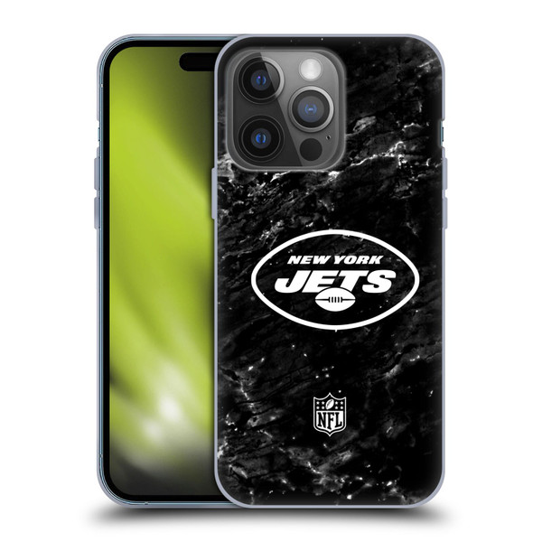 NFL New York Jets Artwork Marble Soft Gel Case for Apple iPhone 14 Pro