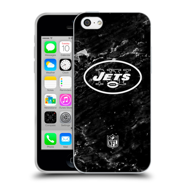 NFL New York Jets Artwork Marble Soft Gel Case for Apple iPhone 5c