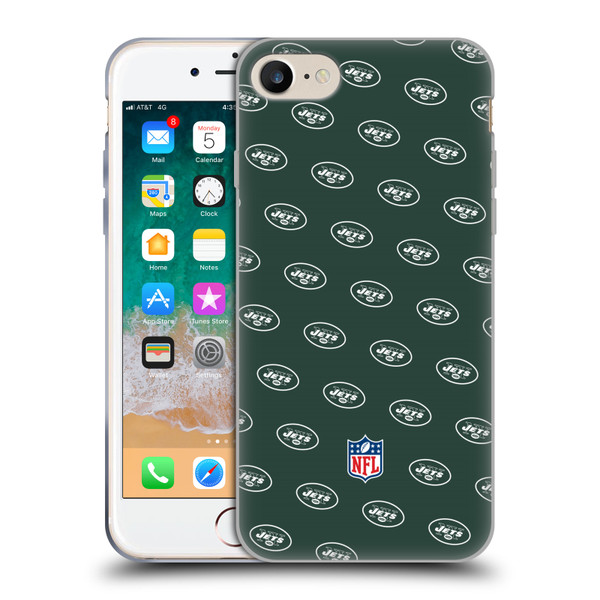 NFL New York Jets Artwork Patterns Soft Gel Case for Apple iPhone 7 / 8 / SE 2020 & 2022