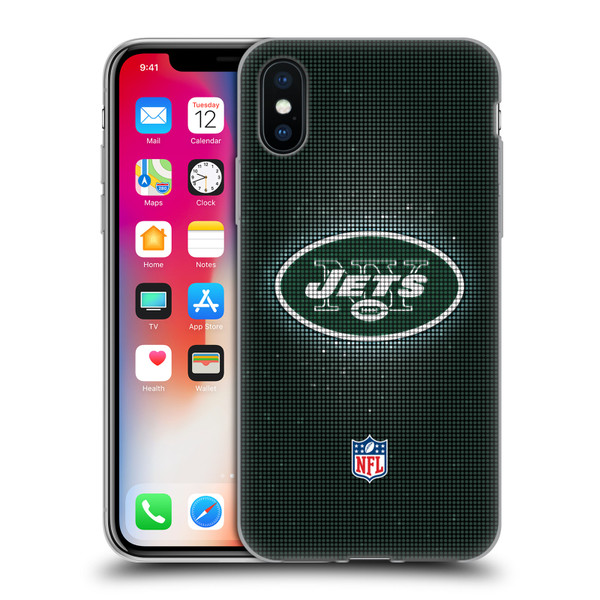 NFL New York Jets Artwork LED Soft Gel Case for Apple iPhone X / iPhone XS