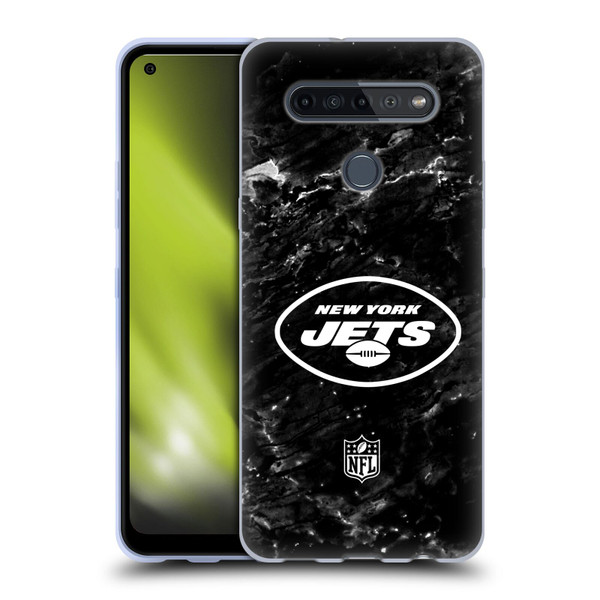 NFL New York Jets Artwork Marble Soft Gel Case for LG K51S