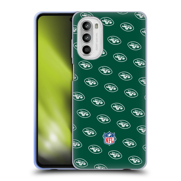 NFL New York Jets Artwork Patterns Soft Gel Case for Motorola Moto G52