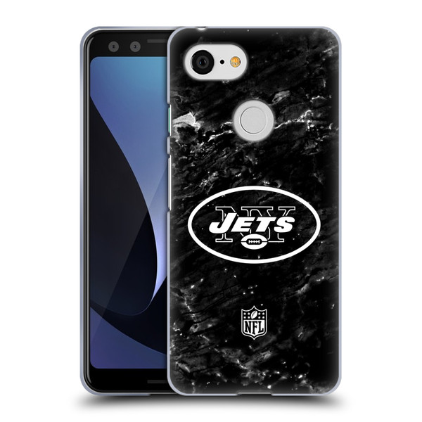 NFL New York Jets Artwork Marble Soft Gel Case for Google Pixel 3