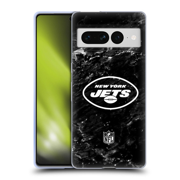 NFL New York Jets Artwork Marble Soft Gel Case for Google Pixel 7 Pro