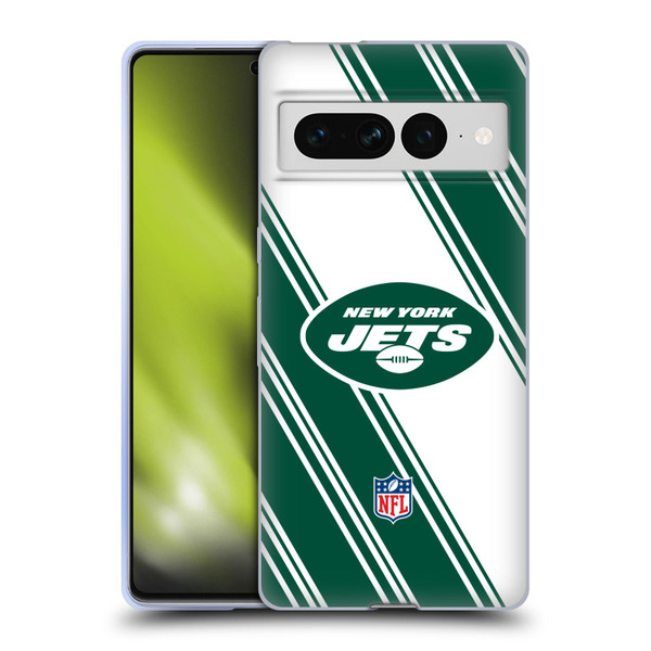 NFL New York Jets Artwork Stripes Soft Gel Case for Google Pixel 7 Pro