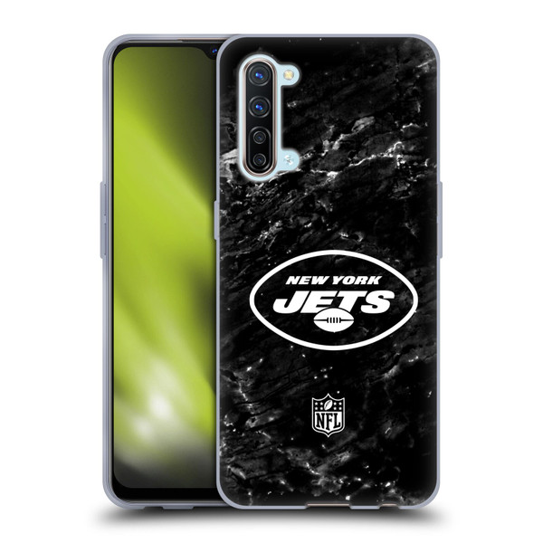 NFL New York Jets Artwork Marble Soft Gel Case for OPPO Find X2 Lite 5G