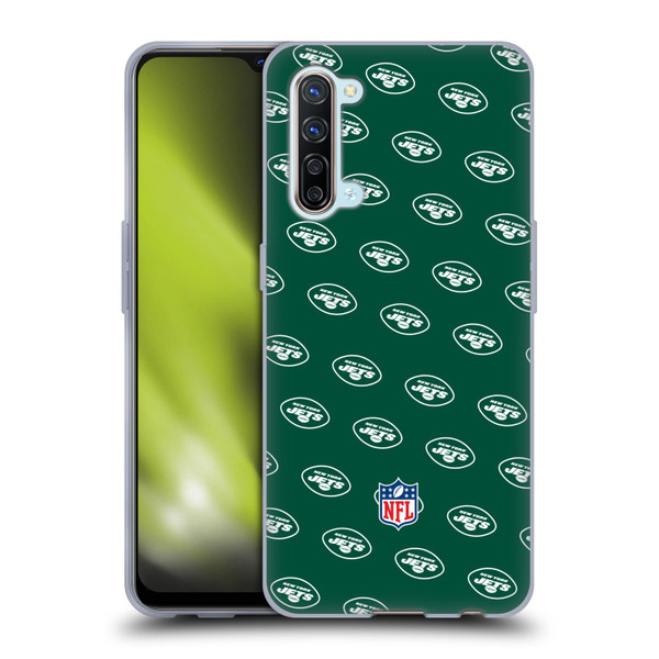 NFL New York Jets Artwork Patterns Soft Gel Case for OPPO Find X2 Lite 5G