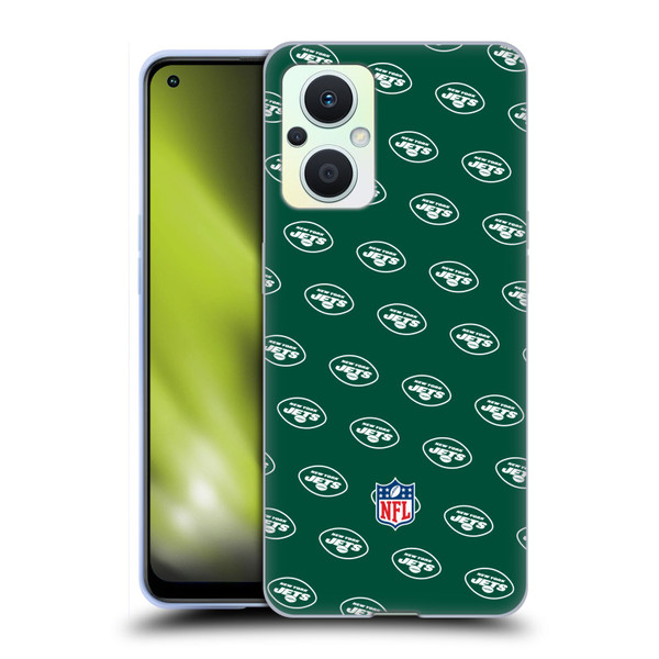 NFL New York Jets Artwork Patterns Soft Gel Case for OPPO Reno8 Lite