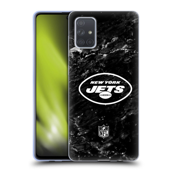 NFL New York Jets Artwork Marble Soft Gel Case for Samsung Galaxy A71 (2019)
