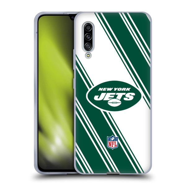 NFL New York Jets Artwork Stripes Soft Gel Case for Samsung Galaxy A90 5G (2019)