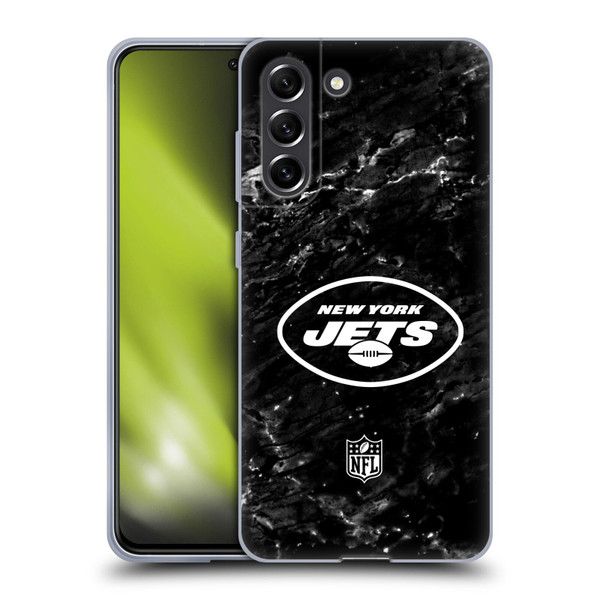 NFL New York Jets Artwork Marble Soft Gel Case for Samsung Galaxy S21 FE 5G