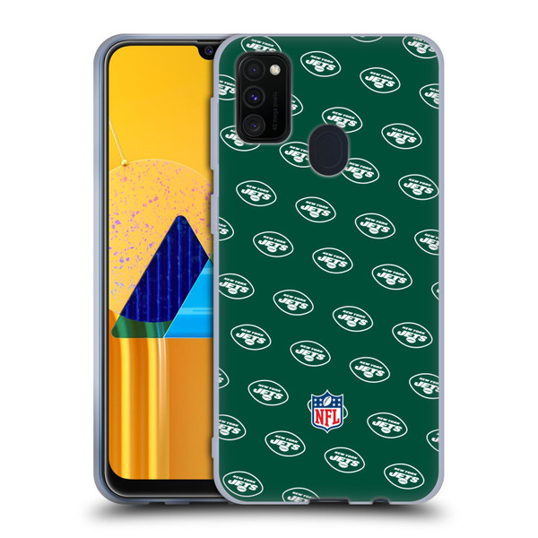 NFL New York Jets Artwork Patterns Soft Gel Case for Samsung Galaxy M30s (2019)/M21 (2020)