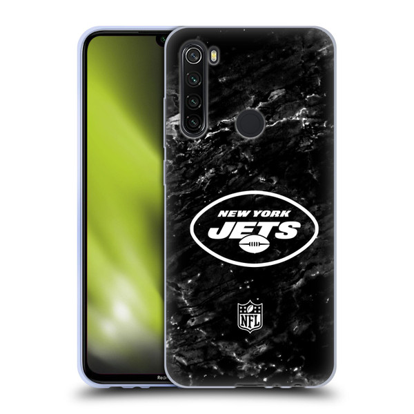 NFL New York Jets Artwork Marble Soft Gel Case for Xiaomi Redmi Note 8T
