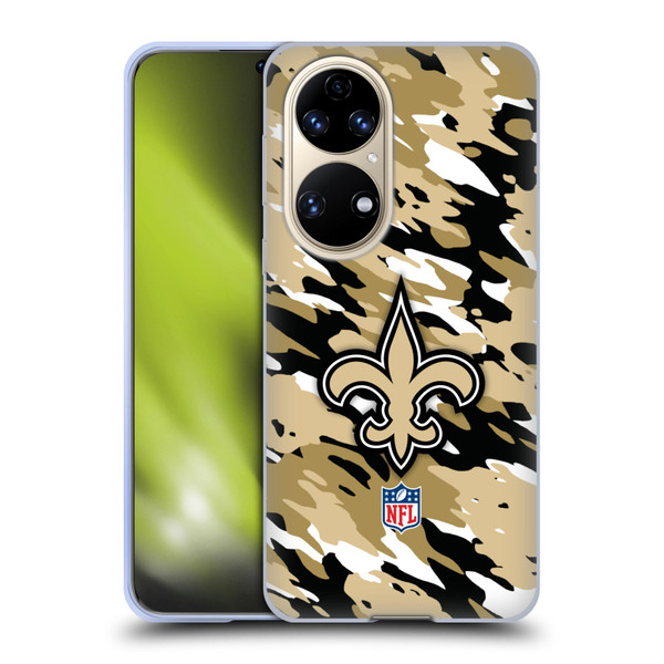 NFL New Orleans Saints Logo Camou Soft Gel Case for Huawei P50