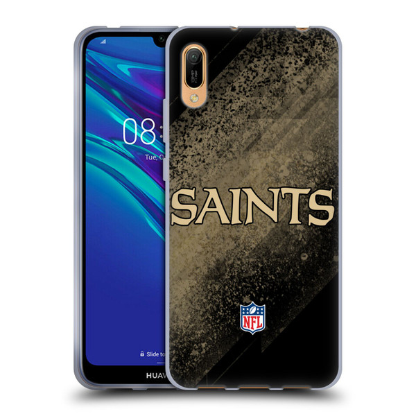 NFL New Orleans Saints Logo Blur Soft Gel Case for Huawei Y6 Pro (2019)