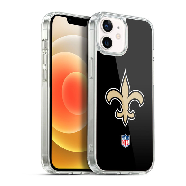 NFL New Orleans Saints Logo Plain Soft Gel Case for Apple iPhone 12 / iPhone 12 Pro & MagSafe