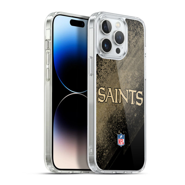 NFL New Orleans Saints Logo Blur Soft Gel Case for Apple iPhone 13 Pro Max & MagSafe