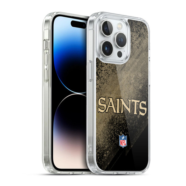 NFL New Orleans Saints Logo Blur Soft Gel Case for Apple iPhone 13 Pro & MagSafe