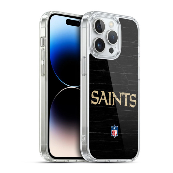 NFL New Orleans Saints Logo Distressed Look Soft Gel Case for Apple iPhone 13 Pro & MagSafe