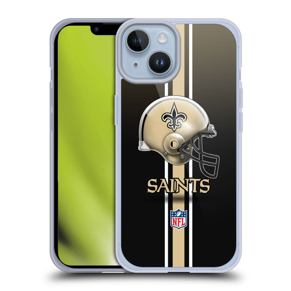 NFL New Orleans Saints Logo Helmet Soft Gel Case for Apple iPhone 14
