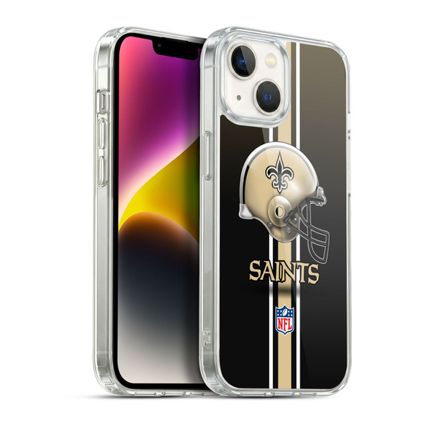 NFL New Orleans Saints Logo Helmet Soft Gel Case for Apple iPhone 14
