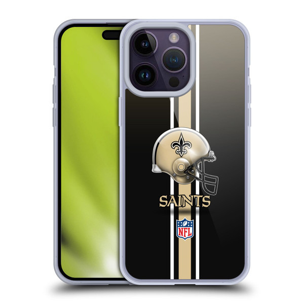 NFL New Orleans Saints Logo Helmet Soft Gel Case for Apple iPhone 14 Pro Max