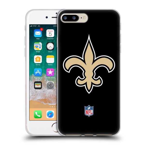 NFL New Orleans Saints Logo Plain Soft Gel Case for Apple iPhone 7 Plus / iPhone 8 Plus
