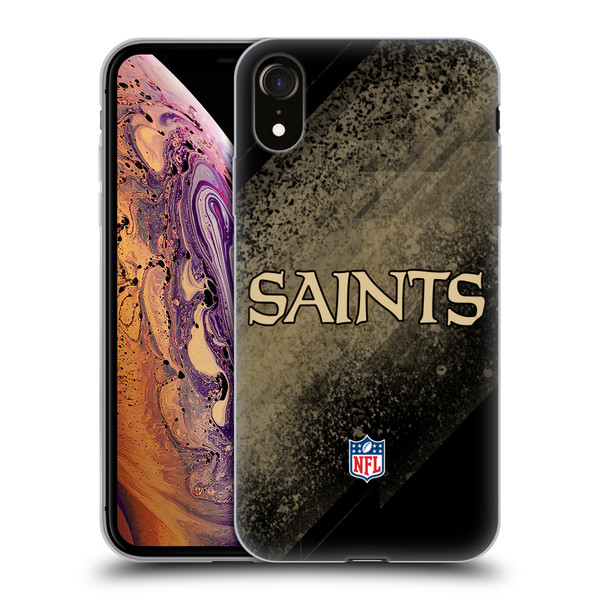 NFL New Orleans Saints Logo Blur Soft Gel Case for Apple iPhone XR