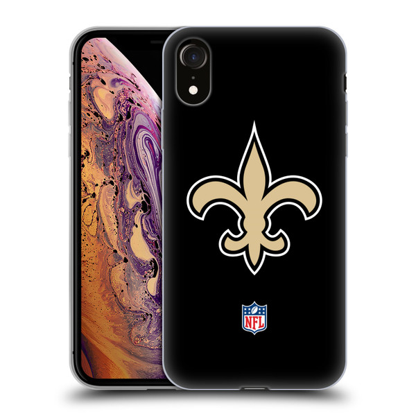 NFL New Orleans Saints Logo Plain Soft Gel Case for Apple iPhone XR