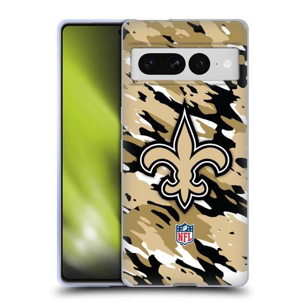 NFL New Orleans Saints Logo Camou Soft Gel Case for Google Pixel 7 Pro NFL New Orleans Saints Logo Camou Soft Gel Case for Google Pixel 7 Pro