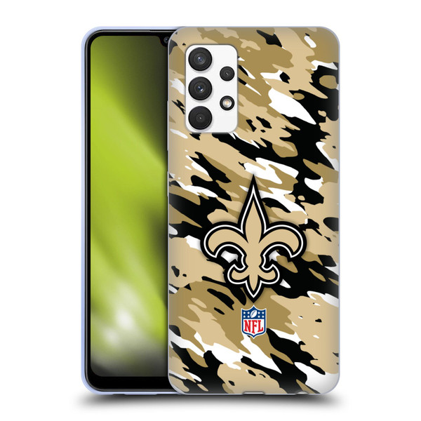 NFL New Orleans Saints Logo Camou Soft Gel Case for Samsung Galaxy A32 (2021) NFL New Orleans Saints Logo Camou Soft Gel Case for Samsung Galaxy A32 (2021)