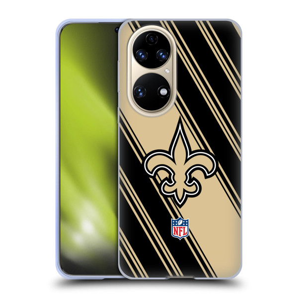 NFL New Orleans Saints Artwork Stripes Soft Gel Case for Huawei P50