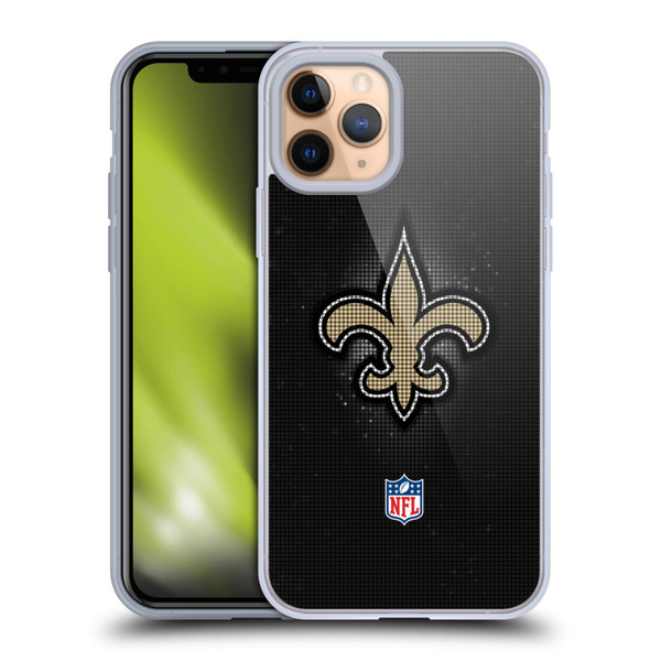 NFL New Orleans Saints Artwork LED Soft Gel Case for Apple iPhone 11 Pro