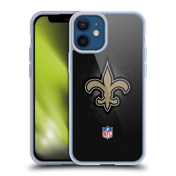 NFL New Orleans Saints Artwork LED Soft Gel Case for Apple iPhone 12 Mini