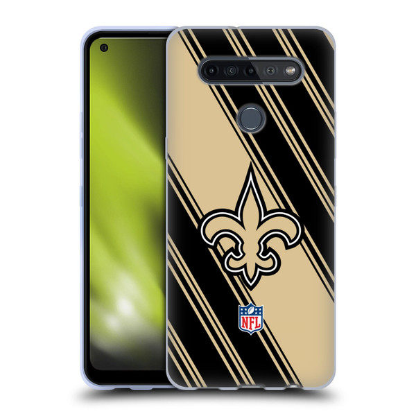 NFL New Orleans Saints Artwork Stripes Soft Gel Case for LG K51S